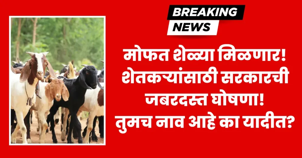 Free Sheep and Goat Scheme for rural households in Maharashtra